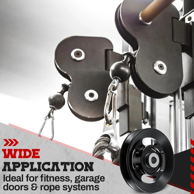 Alt view image 5 of 7 - 2-14 Pcs Aluminum Cable Pulley Wheel 90/95mm