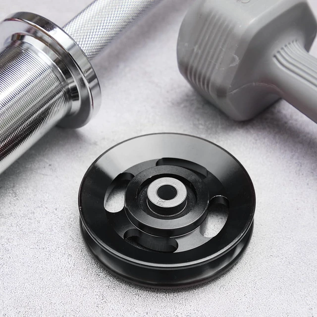 Alt view image 6 of 7 - 2-14 Pcs Aluminum Cable Pulley Wheel 90/95mm