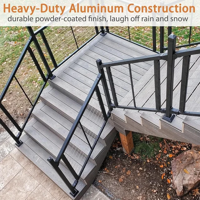 Alt view image 2 of 7 - 4 Pack 2X2IN Aluminum Split Deck Post Base Cover, Solid Fence Trim Skirt, Post Foot Protection Replacement for Porch Stairs Outdoor Decor Railing (4.7x4.7IN Outer Size) Matte Black