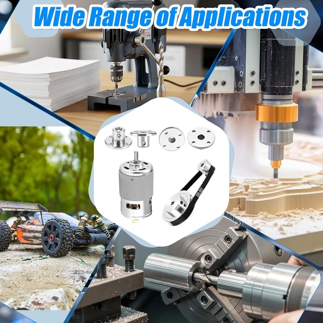 Alt view image 6 of 7 - 8 Pack 775 DC Motor Kit, 12V-24V with GT2 Pulleys