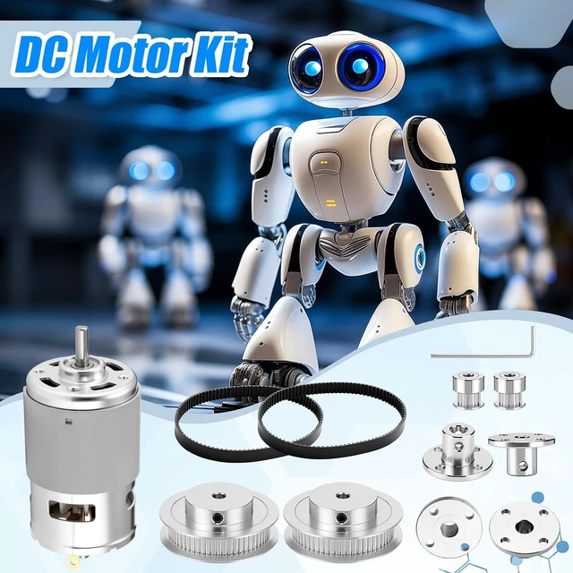 Alt view image 7 of 7 - 8 Pack 775 DC Motor Kit, 12V-24V with GT2 Pulleys