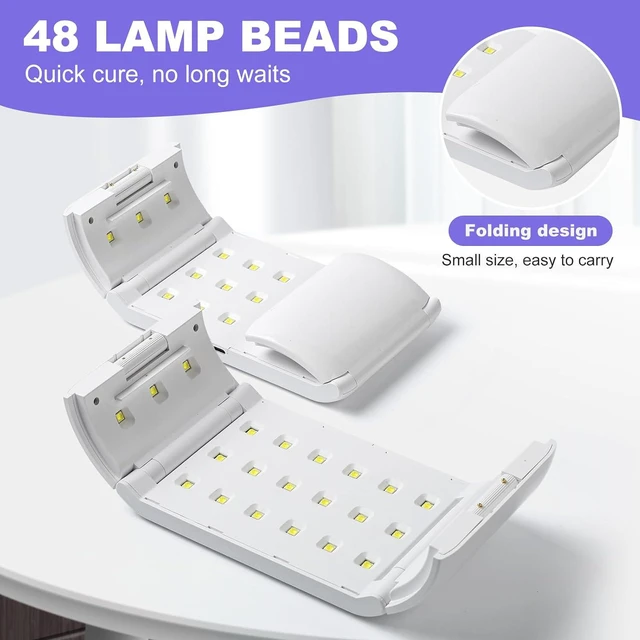 Alt view image 4 of 7 - UV Light for Resin - Fast Curing UV Resin Light with Adjustable Time Setting Large Size 48W Two-Sided Portable Foldable UV Lamp with Silicone Mold Gloves