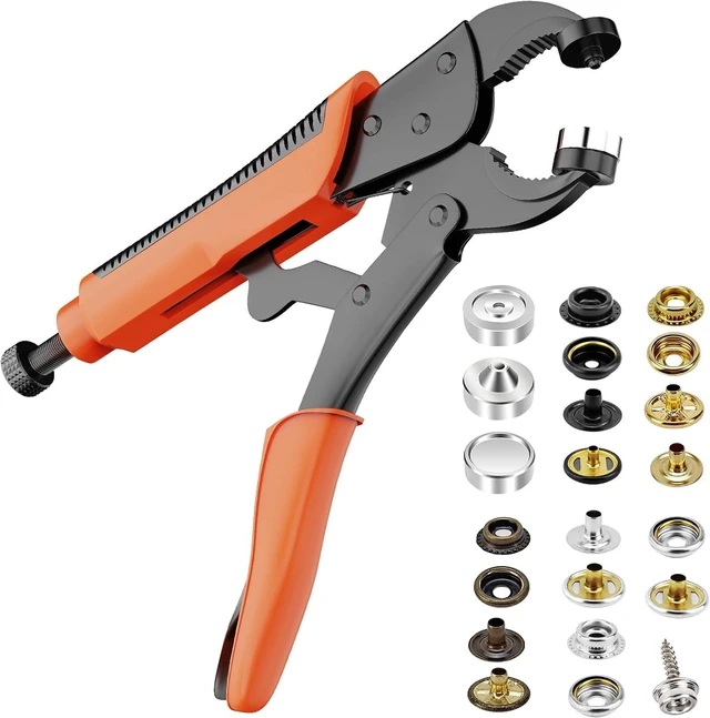 Main image of Heavy Duty Snap Fastener Tool Kit with 100 Sets(380PCS)