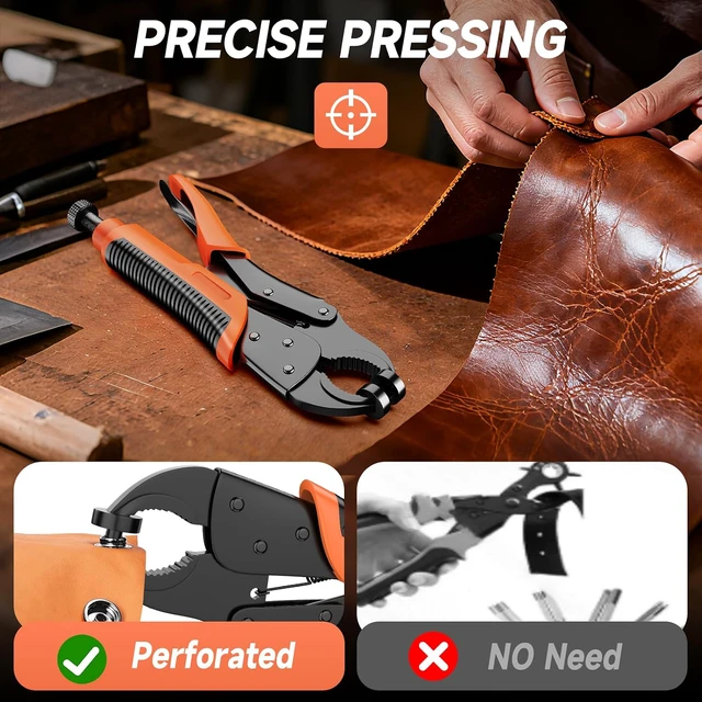 Alt view image 5 of 7 - Heavy Duty Snap Fastener Tool Kit with 100 Sets(380PCS)