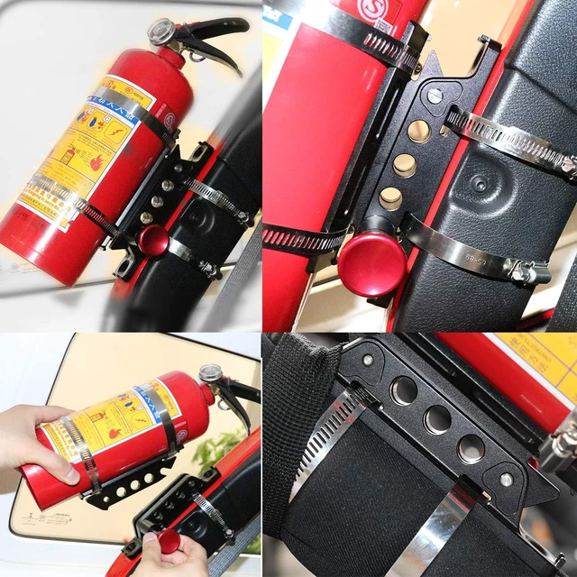 Alt view image 2 of 7 - 2PCS Vehicle Universal Roll Bar Bottle/Fire Extinguisher Holder Mount