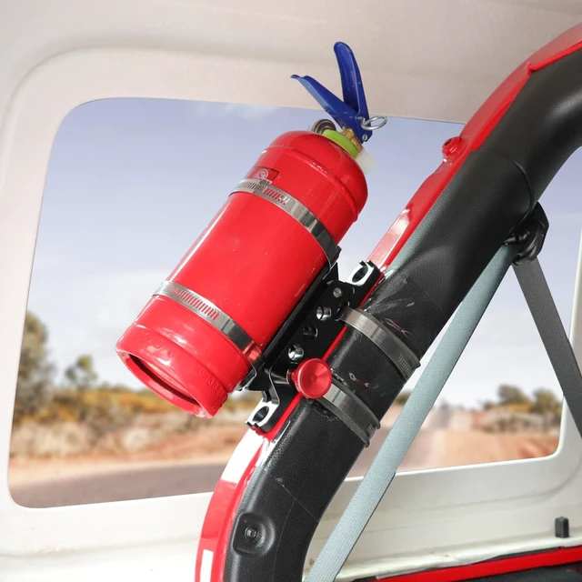 Alt view image 4 of 7 - 2PCS Vehicle Universal Roll Bar Bottle/Fire Extinguisher Holder Mount