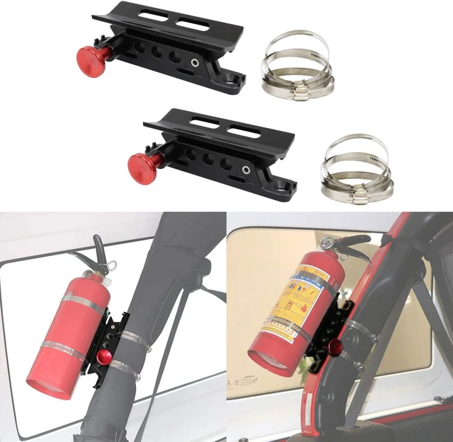 Alt view image 3 of 7 - 2PCS Vehicle Universal Roll Bar Bottle/Fire Extinguisher Holder Mount