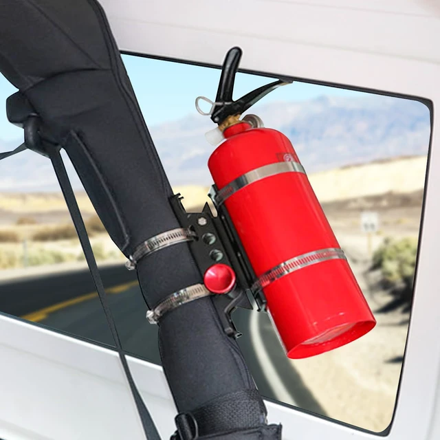Alt view image 5 of 7 - 2PCS Vehicle Universal Roll Bar Bottle/Fire Extinguisher Holder Mount