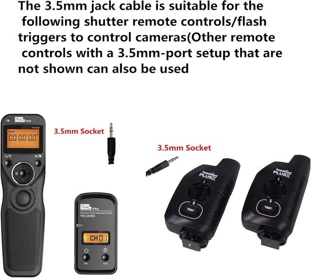 Alt view image 5 of 7 - 3.5MM-DC3 (MC-DC3) for Cameras Z5II/Z50II/ZR Shutter Release Cable is Suitable Connect the Timer, Camera Shutter Controller and Indoor Flash Trigger Cable (3.5mm-DC3 2pcs)