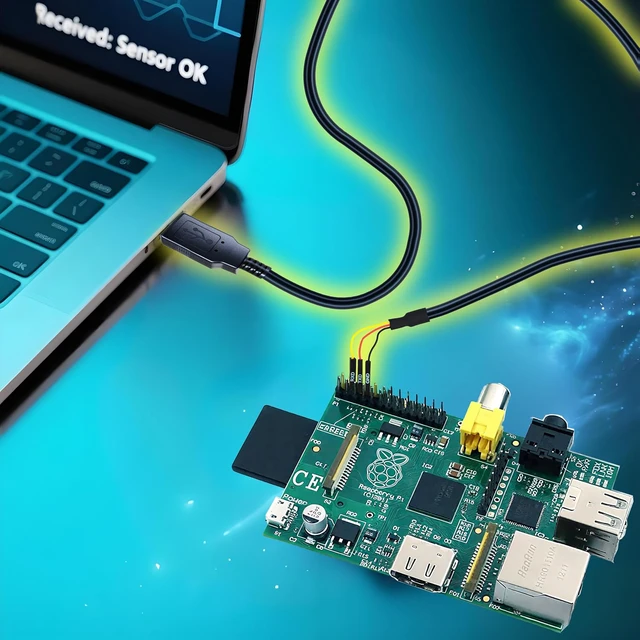 Alt view image 2 of 7 - 6 Feet USB to TTL-232R-RPI 3.3V Adapter Cable, FT232 USB to TTL Serial UART Cable, TX RX Signal 3 Pin 3v3 Level Signal 2.54mm Dupont Female Header Windows Linux MAC OS (Pack of 2)