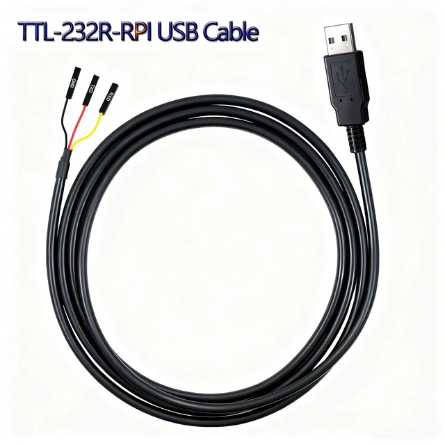 Alt view image 3 of 7 - 6 Feet USB to TTL-232R-RPI 3.3V Adapter Cable, FT232 USB to TTL Serial UART Cable, TX RX Signal 3 Pin 3v3 Level Signal 2.54mm Dupont Female Header Windows Linux MAC OS (Pack of 2)