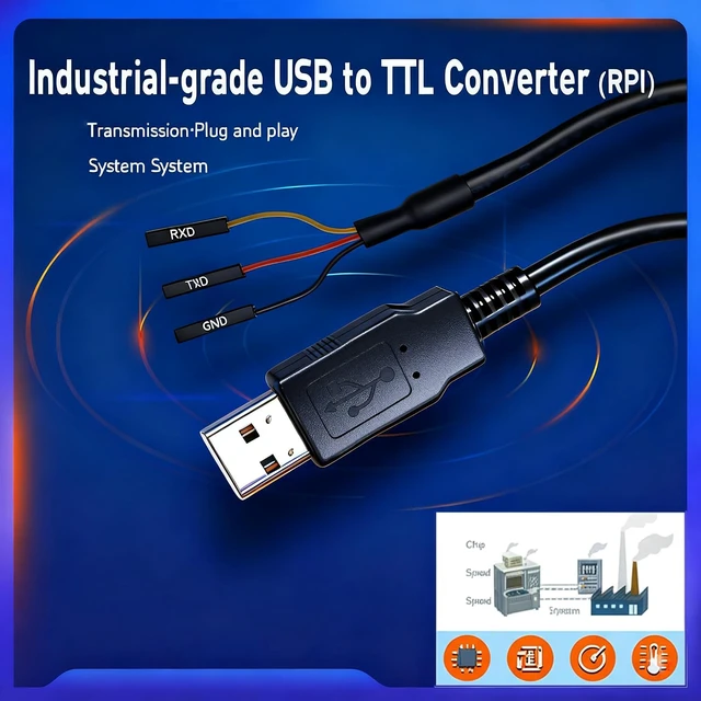 Alt view image 7 of 7 - 6 Feet USB to TTL-232R-RPI 3.3V Adapter Cable, FT232 USB to TTL Serial UART Cable, TX RX Signal 3 Pin 3v3 Level Signal 2.54mm Dupont Female Header Windows Linux MAC OS (Pack of 2)