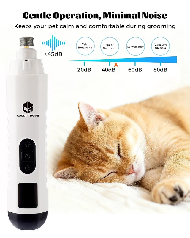 Alt view image 6 of 7 - 2026 Upgraded Silent Dog Nail Grinder 5 Speeds with dual LED LightsWHITE