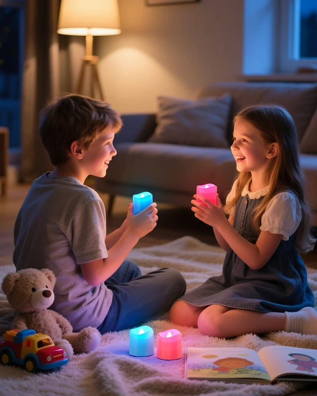 Alt view image 5 of 7 - Rechargeable Color Changing Tea Lights Candles with Remote & Timer