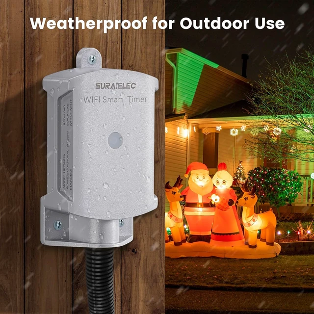 Alt view image 6 of 7 - 35 AMP Wi-Fi Smart Timer Switch for Outdoor Electrical Boxes