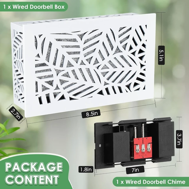 Alt view image 2 of 7 - Wired Doorbell Chime Box for 16V Doorbell Systems, White