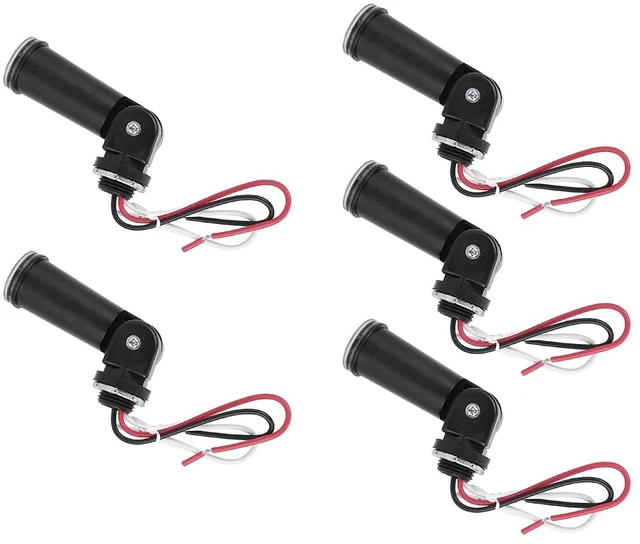 Main image of 5 Pack Outdoor Photoelectric Sensor,120V AC Photocell Light Sensor Switch,Dusk to Dawn Swivel Mount Conduit Lighting Control,IP65 Waterproof Photocell for LED Post Light,Wall Pack,Porch Lights