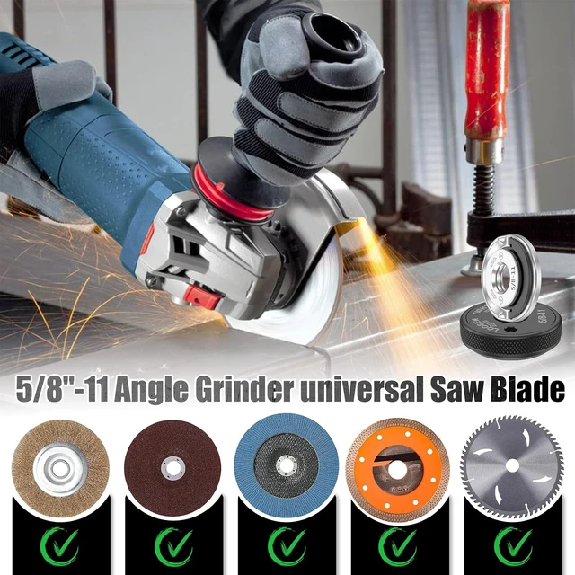 Alt view image 7 of 7 - 6 Pack 5/8"-11 Angle Grinder Flange Nuts No Wrench Quick Release Locking Kit D-Ring & Knurled Arbor Nut for Cutting & Grinding Discs Heavy Duty Self-Locking for 4-1/2" 5" 7" 9" Grinders