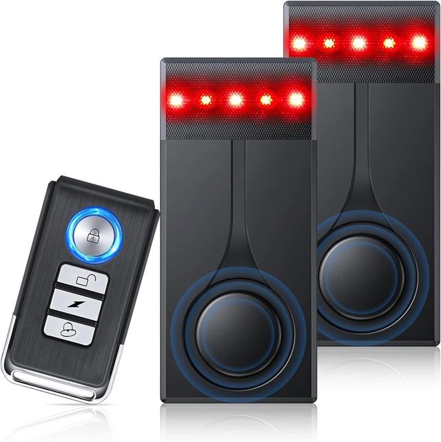 Main image of 108dB Car Alarm System, Car Anti-Theft Vibration Sensor Alarm & Red Light, Wireless Remote Anti Theft Vehicle Device with Magnetic Install Design for RV, SUV, Truck