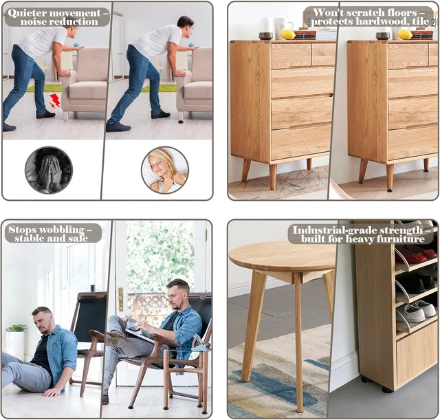 Alt view image 4 of 7 - Heavy Duty Leveling Feet 16 Pack-5280 lbs Capacity, 3/8"-16 Thread Adjustable Furniture Levelers with 1" Height Adjustment, Furniture Feet for Table, Cabinet, Workbench, Appliance Stabilization