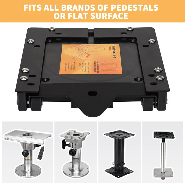 Alt view image 4 of 7 - Quick Disconnect Seat Mount with Boat Seat Swivel 2 Sets