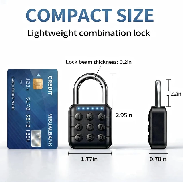 Alt view image 2 of 7 - Combination Padlock, 2 Pack, Black Orange