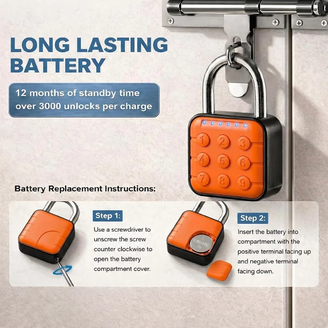 Alt view image 5 of 7 - Combination Padlock, 2 Pack, Black Orange