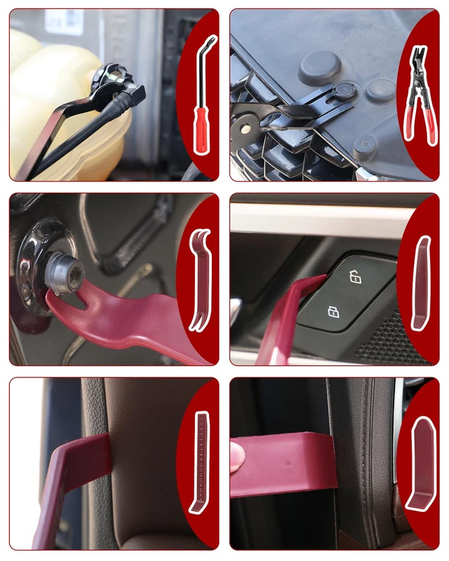 Alt view image 4 of 7 - 2080PCS Automotive Retainer Clips& Trim Removal Tools,33 Universal Sizes Push Type Rivets Fasteners,Door Panel Clips for Car Bumper, Fender,Door Panel and Interior Repair for Ford,Toyota,Chevy,Honda