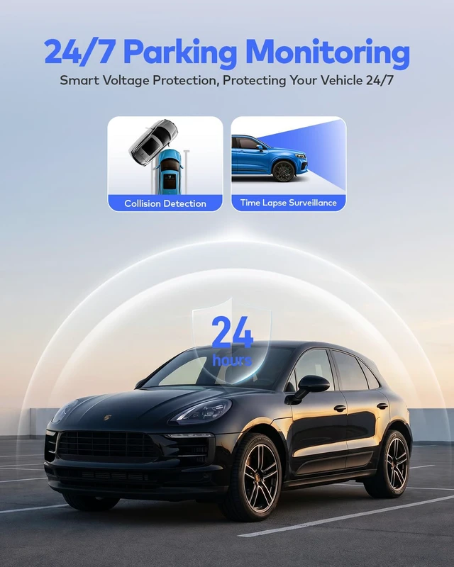 Alt view image 5 of 6 - 19.7Ft OBD Hardwire Kit with Voltage Indicator for Dash Camera, Type USB C Port, Compatible with Dash Cams
