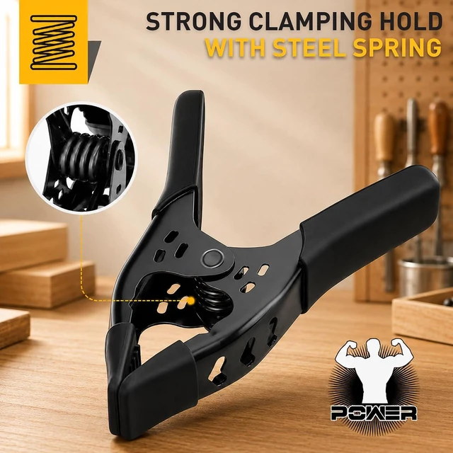 Alt view image 3 of 7 - 20-Piece 6-inch Spring Clamps, Heavy Duty Metal Woodworking Clips Spring Clips, 2.5 inch Jaw Opening, Photography Backdrops & DIY Projects