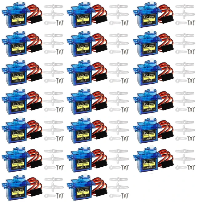 Main image of SG90 9g Micro Servo Motor for RC Car, Robot, Boat & Plane, 20 Pcs