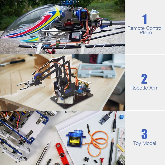 Alt view image 5 of 7 - SG90 9g Micro Servo Motor for RC Car, Robot, Boat & Plane, 20 Pcs