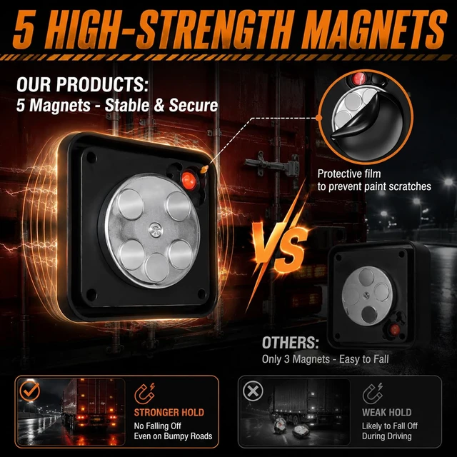 Alt view image 6 of 7 - 12-Led Amber Emergency Strobe Lights 2PCS