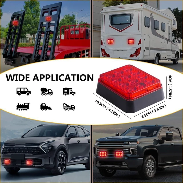 Alt view image 6 of 7 - 2PCS Magnetic Red Strobe Lights, Emergency Strobe Hazard Lights