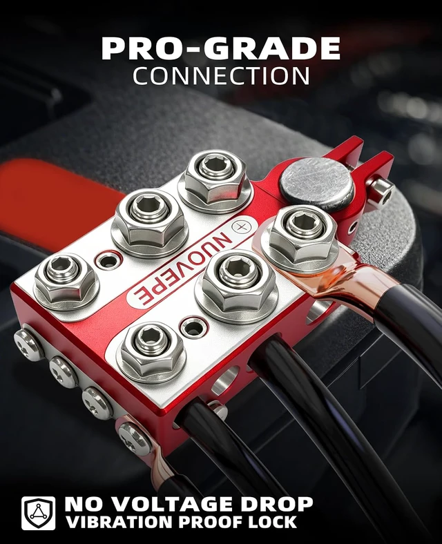 Alt view image 2 of 7 - 20-Way Car Battery Terminal Connectors, 8 Ports + M8/M6/M4 Studs