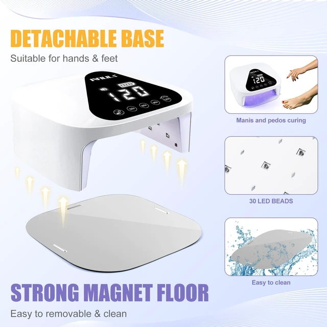 Alt view image 5 of 7 - Professional UV/LED Nail Lamp, 54W UV Light for Gel Nails
