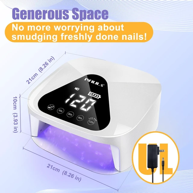 Alt view image 7 of 7 - Professional UV/LED Nail Lamp, 54W UV Light for Gel Nails