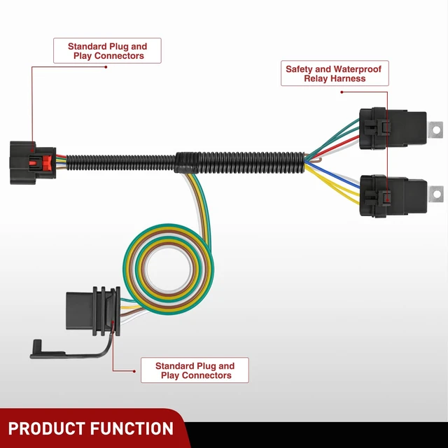 Alt view image 6 of 7 - 4 Pin Trailer Wiring Harness Kit 56429 Simple Fit Hitch