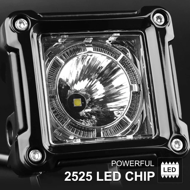 Alt view image 2 of 7 - LED Cubes, Rigidhorse 3 Inch LED Pods Light 2PCS 100W Square Driving Lights SpotBeam Off Road Work Lights Fog Lights Truck Bumper Light for ATV UTV Motorcycle Pickup Boat