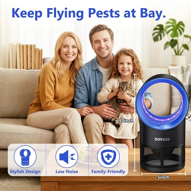Alt view image 5 of 7 - Fruit Fly Traps for Indoors, Blue Gnat Trap Indoor with Suction & Timer