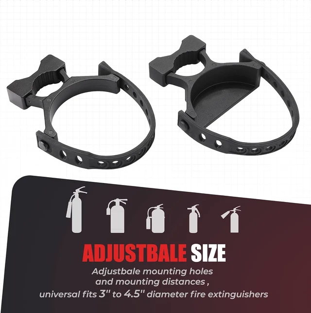 Alt view image 3 of 7 - UTV Fire Extinguisher Holder, Adjustable Quick Release Roll Bar Fire Extinguisher Mount Compatible with Polaris RZR Can Am X3 Compatible with Kawasaki Teryx