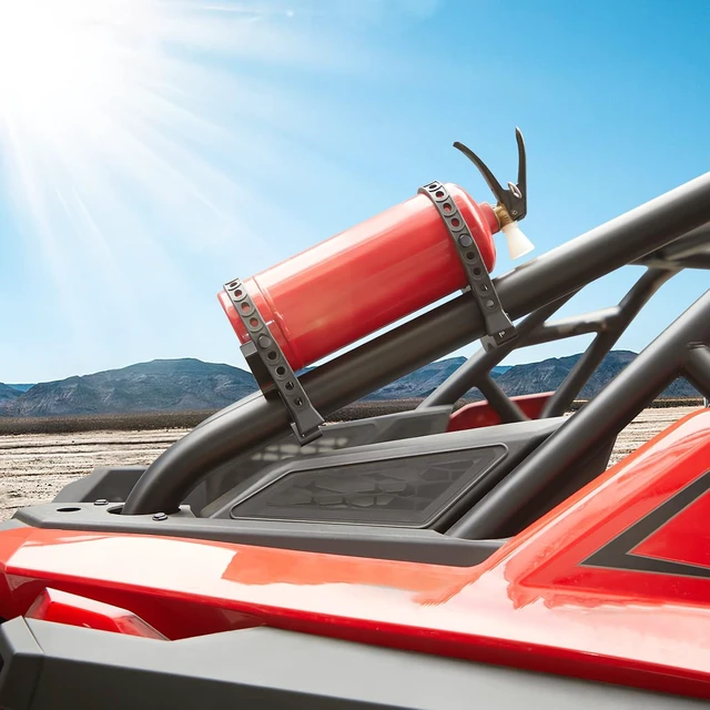 Alt view image 7 of 7 - UTV Fire Extinguisher Holder, Adjustable Quick Release Roll Bar Fire Extinguisher Mount Compatible with Polaris RZR Can Am X3 Compatible with Kawasaki Teryx