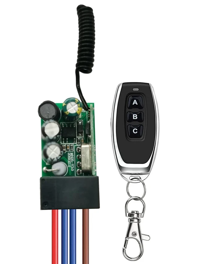 Alt view image 3 of 7 - 3 Way Mini Remote Control Switch - AC 110V/120V/220V/240V/10A Relay ON/Off With 328FT Long Range for Motor, Lamps, LED Lights, Fans (2 Remote Controls, 3 Receivers)