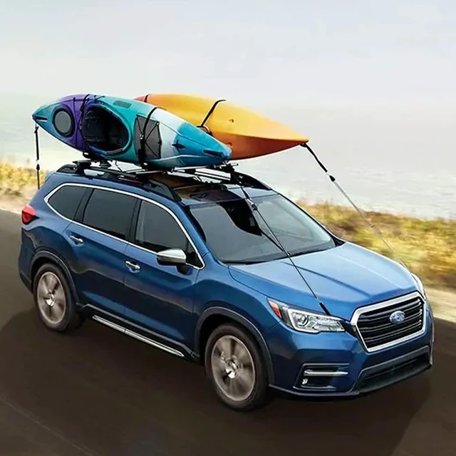 Alt view image 7 of 7 - Mind and Action Kayak Tie Down Straps,Quick Hood Loops Trunk Anchor,Canoe Transport Accessories Secure Vehicle Lashing Point (2 Straps+2 Loops+2 Hooks)
