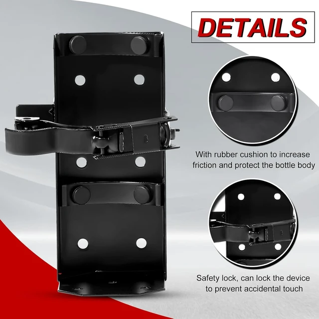 Alt view image 3 of 6 - Fire Extinguisher Wall Mount Metal Bracket, Fe-5, Black, 1 Pcs