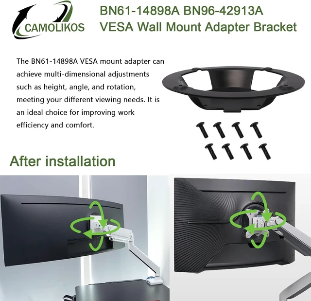Alt view image 5 of 7 - BN61-14898A BN96-42913A VESA Wall Mount Adapter Bracket for LC49RG90SSNXZA - BN61-14898A