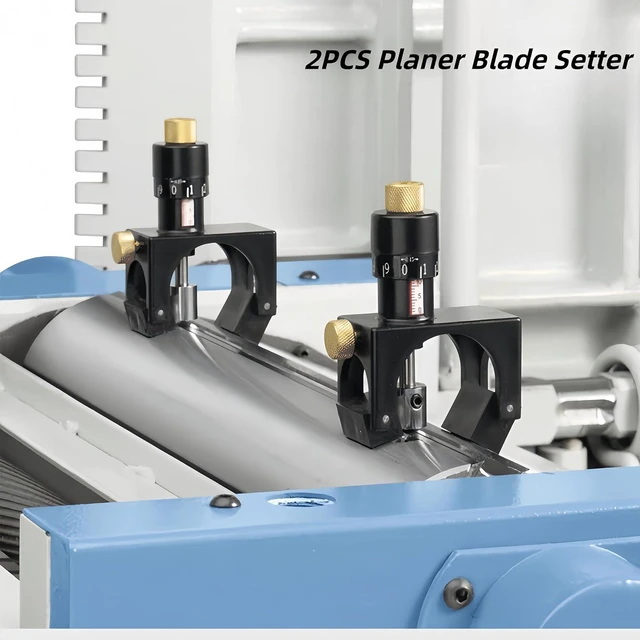 Alt view image 7 of 7 - 2PCS Planer Blade Setter, Adjustable Magnetic Planer Blade Setting Jig, Planer Blade Level Jig Gauge Setter Tool with Gauge & Storage Case for Woodworking Wood Jointer