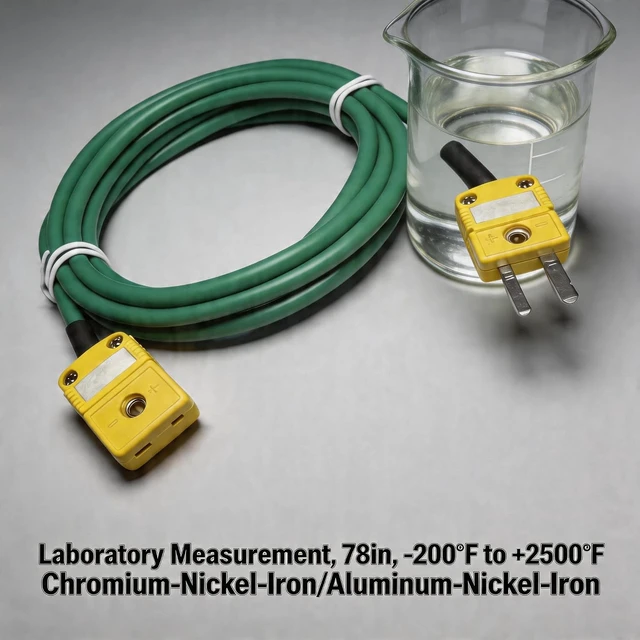 Alt view image 2 of 7 - Type K Thermocouple Extension Cables 78-inch Length 2-Pack
