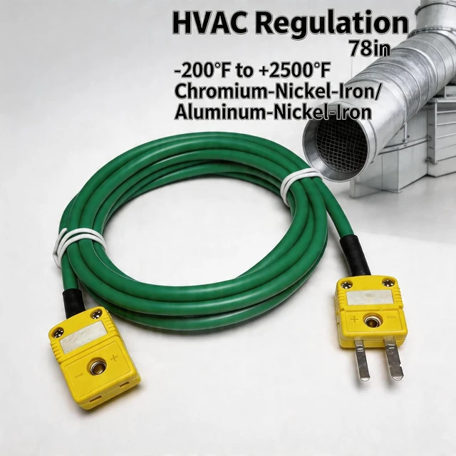 Alt view image 4 of 7 - Type K Thermocouple Extension Cables 78-inch Length 2-Pack