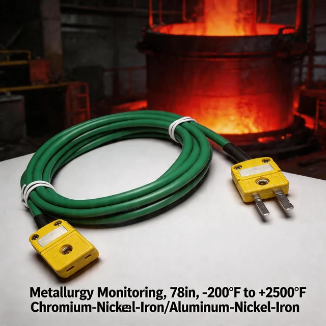Alt view image 5 of 7 - Type K Thermocouple Extension Cables 78-inch Length 2-Pack